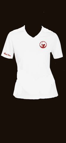 WOMENS WHITE PERFORMANCE TEE SHIRT