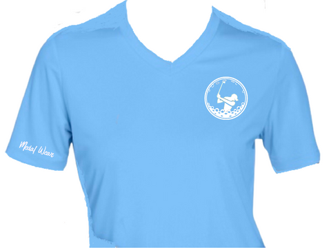 WOMENS LIGHT BLUE PERFORMANCE TEE