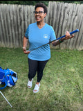 WOMENS LIGHT BLUE PERFORMANCE TEE