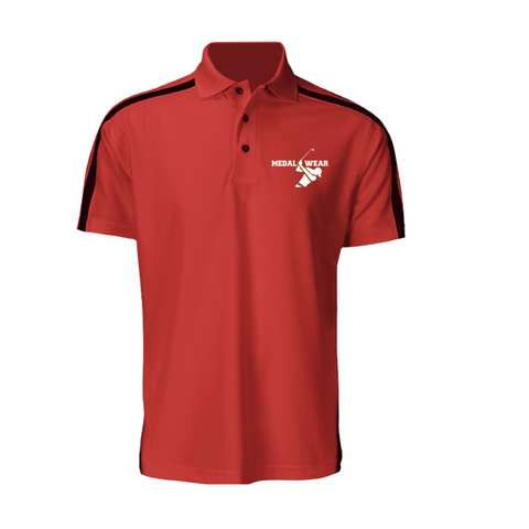 CLASSIC PERFORMANCE POLO RED    - WHITE LOGO