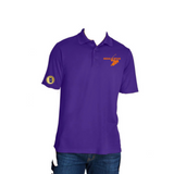 CLASSIC PERFORMANCE POLO  PURPLE  - ORANGE LOGO