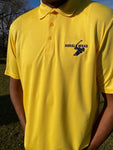 CLASSIC GOLD PERFORMANCE POLO     NAVY BLUE LOGO