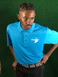 CLASSIC ELECTRIC BLUE PERFORMANCE POLO W/ WHITE LOGO